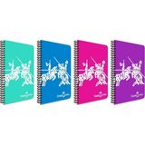 Faber-Castell Plastik Kapak Knights Canlı Renkler Spiralli Defter 80 Yaprak Çizgisiz (4 Lü Paket) 5075000463 - Yok