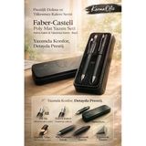 Faber-Castell Poly Mat Yazım Seti Siyah | Dolma Kalem & Xb Tükenmez Kalem + Metal Kutu