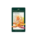 Faber Castell Polychromos Örtücü Ve Parlak Renkler Yüksek Pigmentli Metal Kutulu 12 Renk Kuru Boya Kalemi