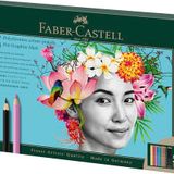 Faber-Castell Polychromos & Pitt grafit mat kalem, çok renkli, 23 parça hediye seti, sanat ve el sanatları için, çizim, boyama, eskiz, boyama kitapları, kalemtıraş ve silgi dahil