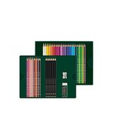 Faber Castell Polychromos & Pitt Graphite Matt Parlak Ve Canlı Renkler 40'lı Kuru Boya Kalemi Hediye Seti