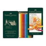 FABER-CASTELL Polychromos renkli kalemler, 12'li metal kutu, 1 paket alacaksınız, paket içeriği: 12'li kutu