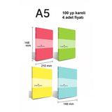 Faber - Castell Pp Kapak Pastel Dikişli Defter 100 Yaprak Kareli A5