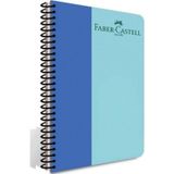 Faber Castell Pp Kpk Bicolor Spiralli Defter 80 Yp Kareli 5075 000128-Mavi