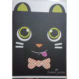 Faber Castell Ppk A4 Dikişli Kareli Defter 80 Yp Siyah Kedi Figürlü