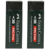 Faber Castell Pvc Free No:20 Büyük Boy 2 Adet Siyah Silgi