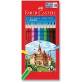 Faber-Castell Redline Kuru Boya Tam Boy 12'li Renkli Kalem Seti 12 Parça