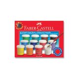 Faber-Castell Renkli 12 Renk Simli Guaj Boya 610068 Sanat İçin Güvenli ve Eğlenceli Seçenek