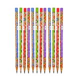 Faber-Castell Renkli Flowers Çiçek Desenli Yuvarlak 2b Kurşun Kalem - 12 Adet