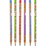 Faber-Castell Renkli Flowers Çiçek Desenli Yuvarlak 2B Kurşun Kalem - 6 Adet