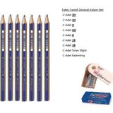 Faber-Castell Resim Kalemi Faber Dereceli Kalem Seti Karakalem Seti 3h 2h Hb B 2b 3b Set