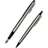 Faber-Castell Sckriss 781 Krom Gövde Dolma ve Tükenmez Kalem Seti - Renkli