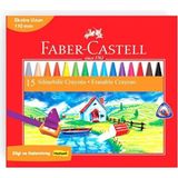 Faber-Castell Silinebilir Mum Boya 15 Adet Ekstra Uzun Renkli Crayon Tüm Yaş Grupları İçin