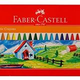 Faber-Castell Silinebilir Mum Boya, 25 Renk, Kalemtıraşla Açılabilir, Ufalanmaz, Canlı ve Örtücü Renkler