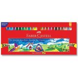 Faber-Castell Silinebilir Wax Crayon 25'Li Renkli Pastel Boya Seti Uzun 110 mm
