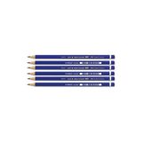 Faber-Castell Sınav Kalemi 2.5 B 6'lı Paket Yerli Üretim Mavi Renkli Kurşun Kalemler