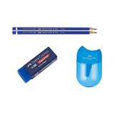 Faber Castell Sınav Kalemi Seti 2 Adet Kalem, Silgi Ve Kalemtraş Çok Renkli