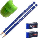 Faber-Castell Sınav Kalemi + Sınav Silgisi + Oval Kalemtraş 5'li Set
