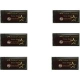 Faber-Castell Sınav Silgisi Exam Eraser 4.5cm Orta Boy 6 Adet - Siyah