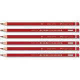 Faber-Castell Siyah-Kırmızı Renkli Kurşun Kalem 6'lı