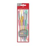 Faber Castell Soft Touch 4'Lü Pastel Renkler Fırça Seti
