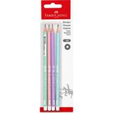 Faber-Castell Şövalye Kurşun Kalem Seti Pastel Hb 4 Adet - Çok Renkli