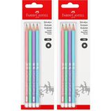 Faber-Castell Şövalye Kurşun Kalem Seti Pastel Hb 8 Adet - Çok Renkli