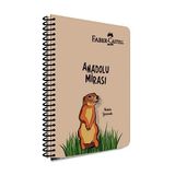 Faber-Castell Spiralli Defter, A4, 80 Yaprak, 70g Kağıt, Çizgili, Anadolu Mirası Desenli, 500 Mikron PP Kapak, Dayanıklı ve Çevre Dostu Tasarım, Tekli Paket