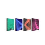 Faber-Castell Spiralli Defter Plastik Kapak Waves 80 Yaprak Kareli (4 Lü Paket)