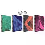 Faber-Castell Spiralli Defter Plastik Kapak Waves 80 Yp Kareli
