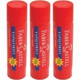 Faber - Castell Stick Yapıştırıcı 10 gr 3lü - Kırmızı
