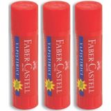 Faber-Castell Stick Yapıştırıcı 20 gr 3 Adet - Kırmızı