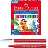 Faber-Castell Super Comfort Keçeli Kalem 12 Li Renkli Yeni Midi Gövde Ölçülerle