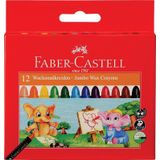 Faber-Castell Süper Yıkanabilir 12 Renk Mum Pastel Boya