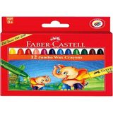 faber-castell süper yıkanabilir mum boya 12 renk 5281120040 - Yok
