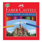 Faber Castell Tam Boy 24 Renk Karton Kutu Kuru Boya Kalemi