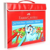 Faber Castell Taşınabilir Çantalı Pastel Boya Seti, 24 Renk, Yumuşak Ve Rahat Kullanım, Canlı Renkle