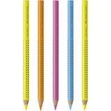 Faber-Castell Textliner 1148 Fosforlu Kurşun Kalem Jumbo 5 Renk Set