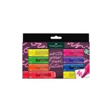 Faber Castell Textliner 46 Fosforlu Kalem, Şeffaf Gövde, 8'li Set