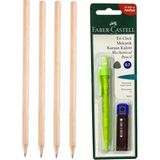 Faber-Castell Tri Click Yeşil ve Faber-Castell 4'lü Natural Ösym Kalemi