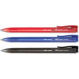 Faber-Castell Tükenmez Kalem 3 Adet Kırmızı Mavi Siyah Ergonomik Tasarım