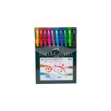 Faber-Castell Tükenmez Kalem Seti, 10 Adet, 0.7 mm Uç, Yumuşak Yazım, Ergonomik Tutuş, Renkli Karışık