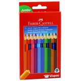 Faber-Castell Üçgen Gövde Jumbo Tri Winner 12'li Kuru Boya