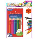 Faber Castell ÜÇGEN KALIN KURU BOYA 12'Lİ