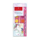Faber Castell Unicorn Büyük Boy 12'li Sulu Boya ve Kurşun Kalem