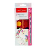 Faber-Castell Unicorn Sulu Boya 12 Renk ve Kurşun Kalem