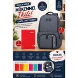 Faber Castell Unisex Okul Sırt Çantası Çok Bölmeli + A4 Cool Defter Hediyeli