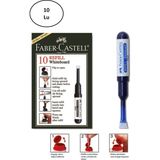 Faber Castell W20 Mavi 10'lu Beyaz Tahta Kalem Refili
