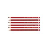 Faber-Castell Yayınları Faber Kırmızı Renkli Kurşun Kalem 1410 6 Lı Paket (1131410000)