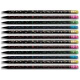 Faber-Castell Yayınları Party Silgili Yuvarlak Kurşun Kalem Siyah Ahşap 12 Li Paket MRKZS41957